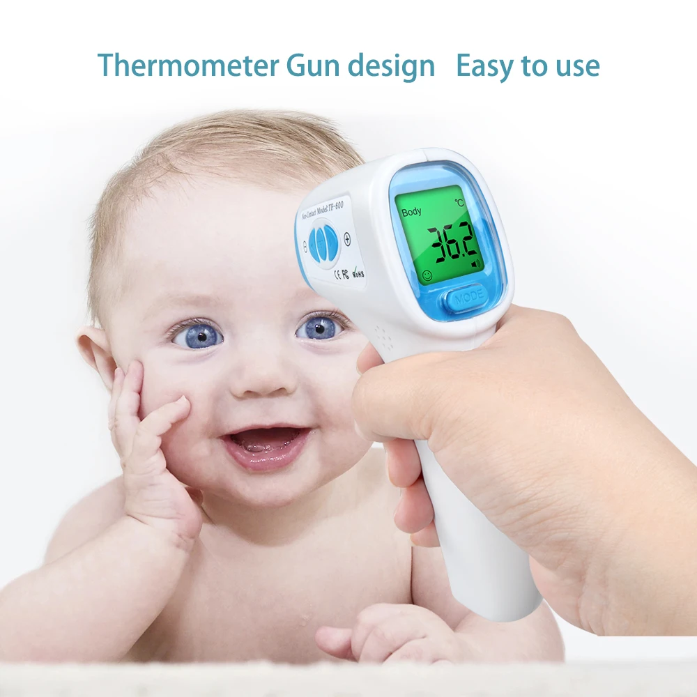 Цифровой термометр ELERA CE, Многофункциональный Бесконтактный инфракрасный термометр для тела, устройство для измерения температуры лба и ушей