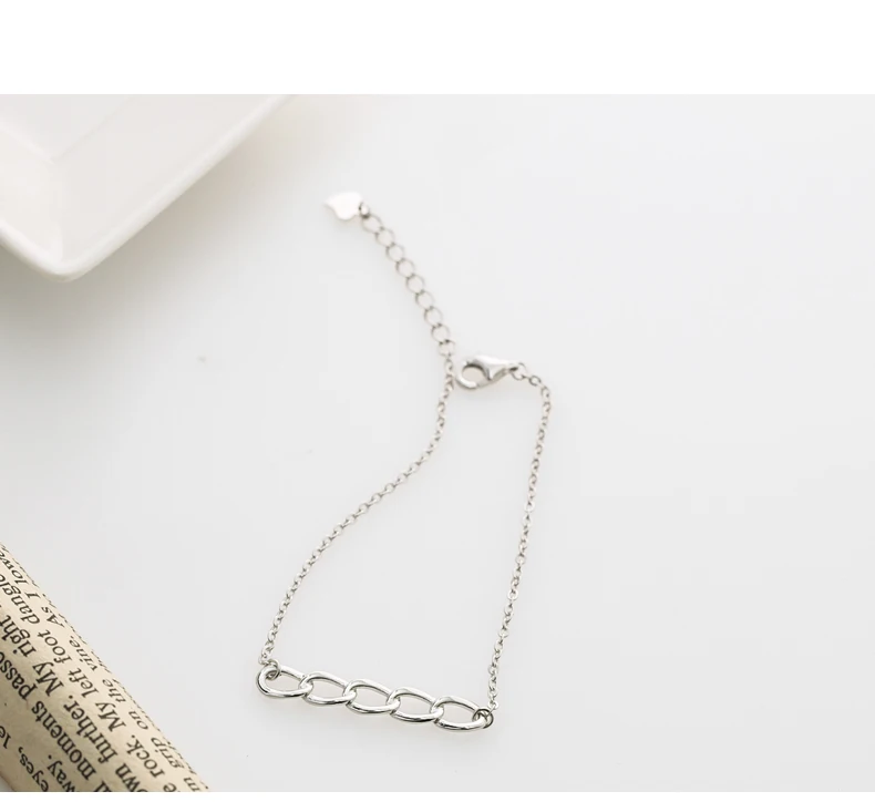 

New s925 sterling silver necklace female sweet simple fashion wild students fresh personality jewelry LW03