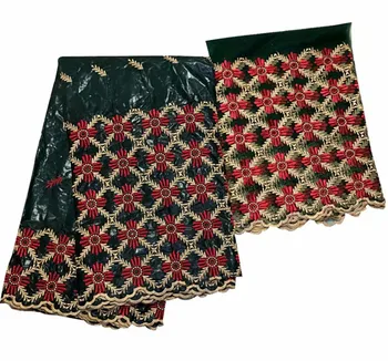 

Bazin riche fabric dark green bazin brode fabric 2019 high quality lace jacquard guinea fabric for wedding 5+2yards/lot KY-30