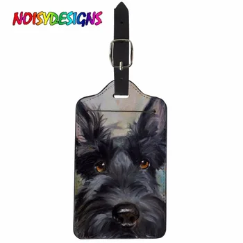 

NOISYDESIGNS Creative Luggage Tag Animal Scottie Dogs Suitcase ID Addres Holder Baggage Painting Boarding Tags Portable Label