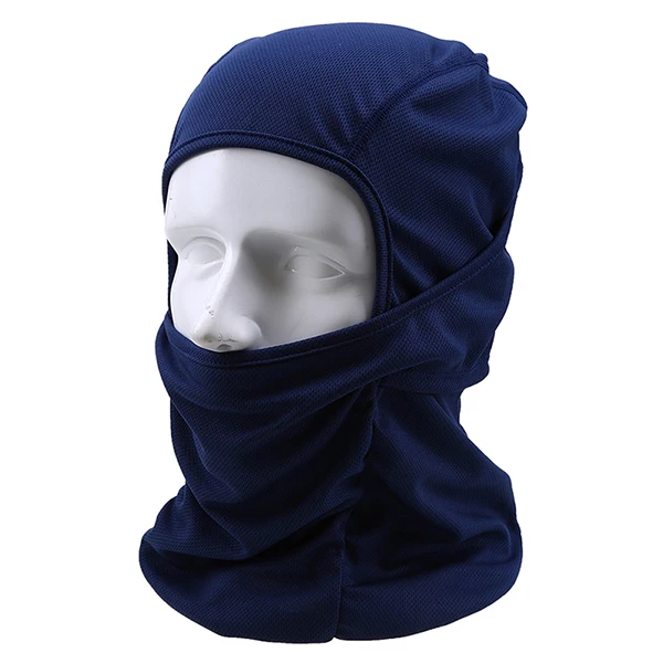 Мотоциклетная маска для лица мужская верхняя мотоциклетная шлем капюшон Лыжная Спортивная маска для лица и шеи Защита от пыли и ветра шеи Теплая велосипедная маска - Цвет: Navy Blue