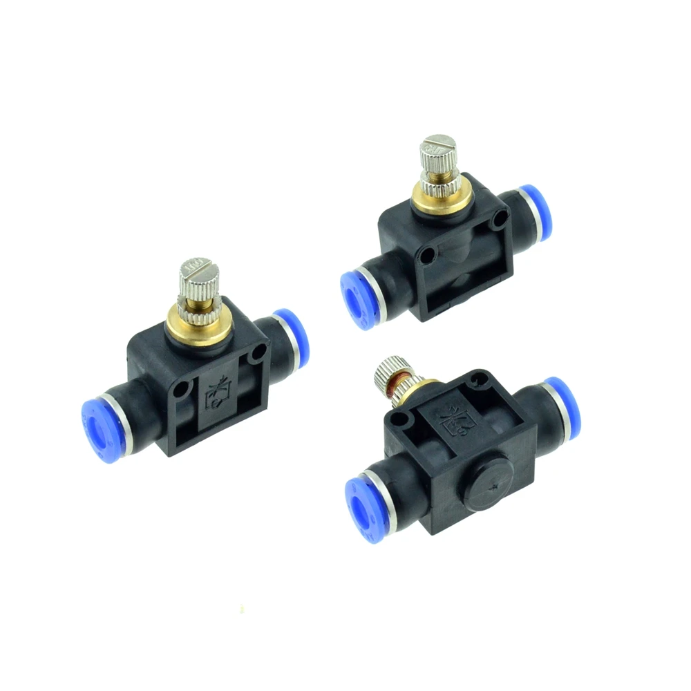 

Inline Airflow Control 6mm OD Tube Connect Inline 2-Way Flow Limiting Pneumatic Valve Speed Controller