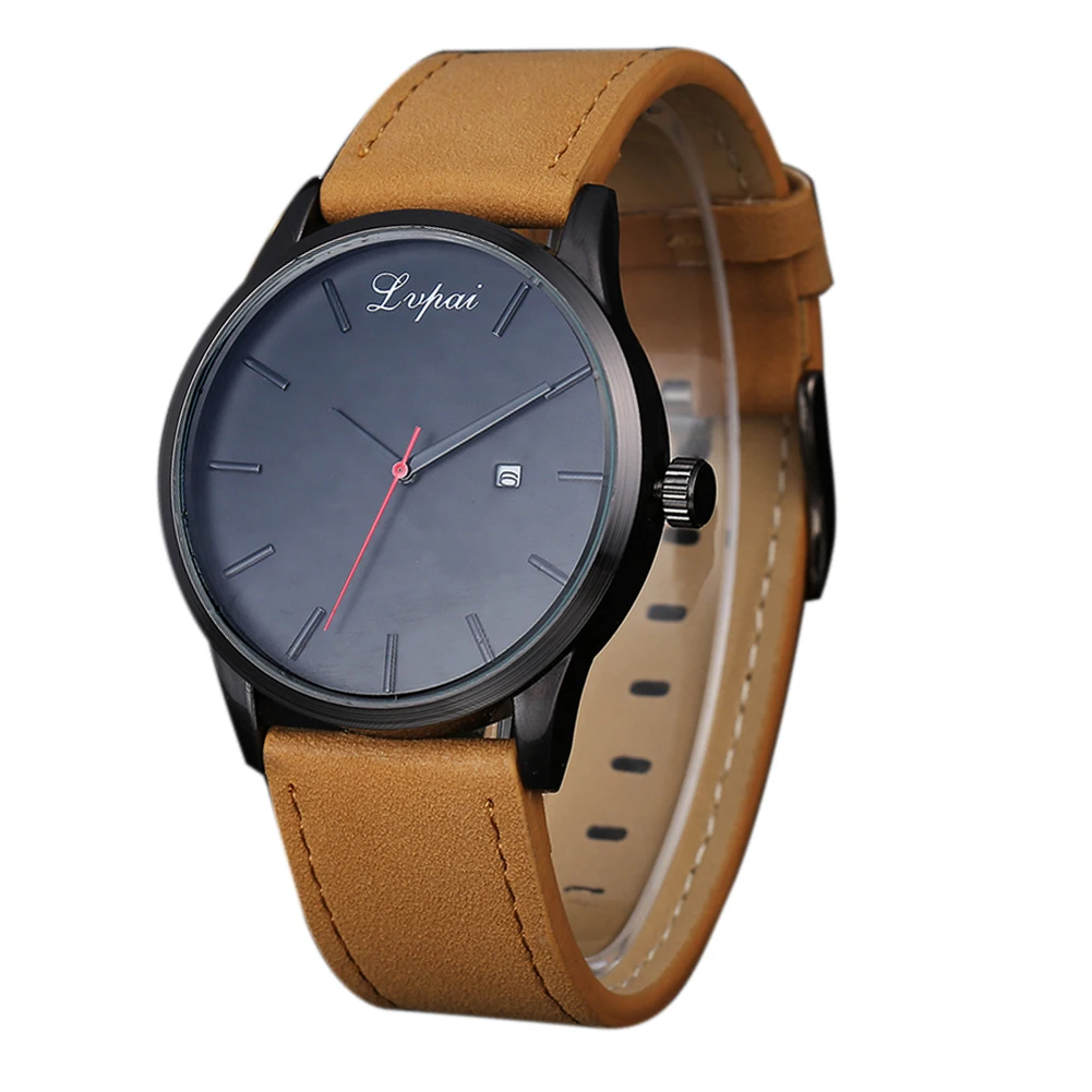 

Fashion Lvpai Brand Men Watch PU Leather Quartz Watches Men Military Watch Male Clock Man Casual Watches relogio masculino
