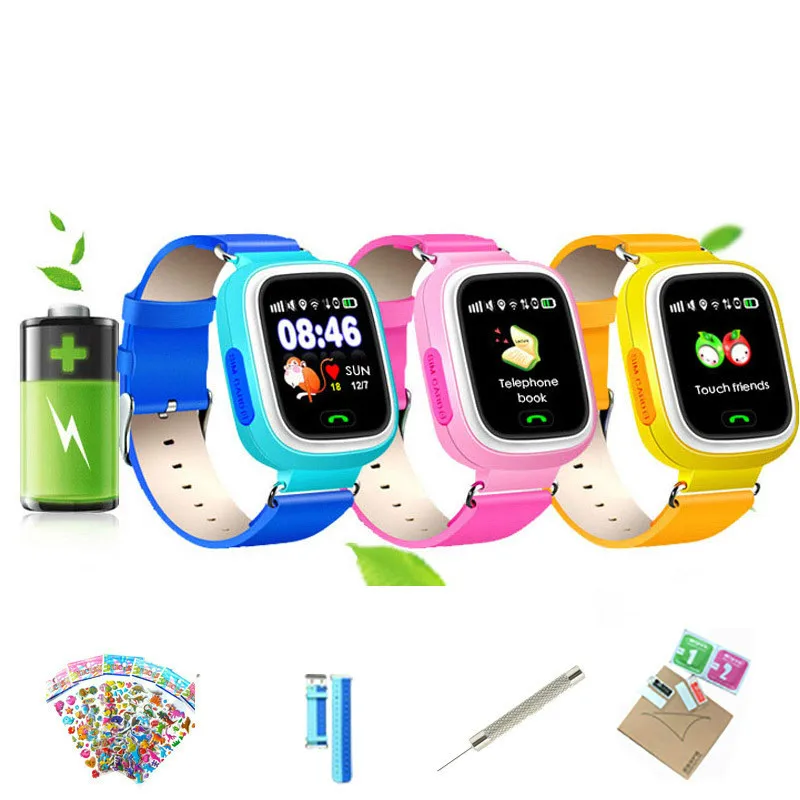 

Q90 GPS Child Smart Watch Phone Position Children Watch 1.22 inch Color Touch Screen WIFI SOS Smart Baby Watch Q50 q80 q60 Watch