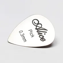 SEWS Alice 5pcs 0.3mm Metal Acoustic Electric Guitar Bass Rock Pick Durable Stainless Steel Thin Standard Size