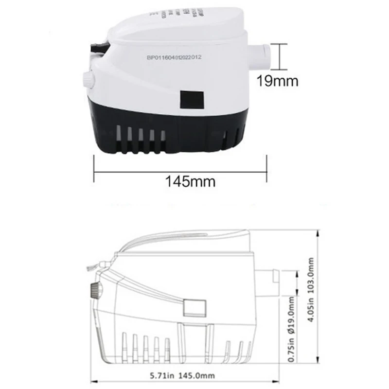 Dc 12V погружной водяной насос 12 V, Автоматическая лодка Трюмный насос с автоматическим поплавковым выключателем, электрический насос