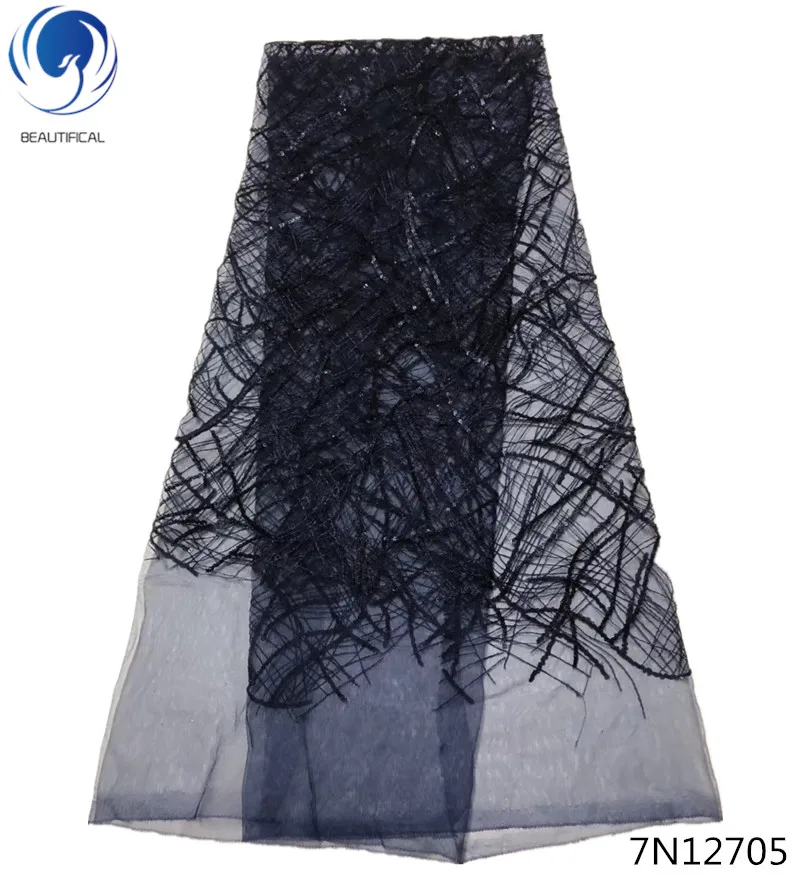 

Beautifical african tulle lace fabric nigerian lace fabrics french laces fabrics high quality tulle french 5yards/lot 7N127