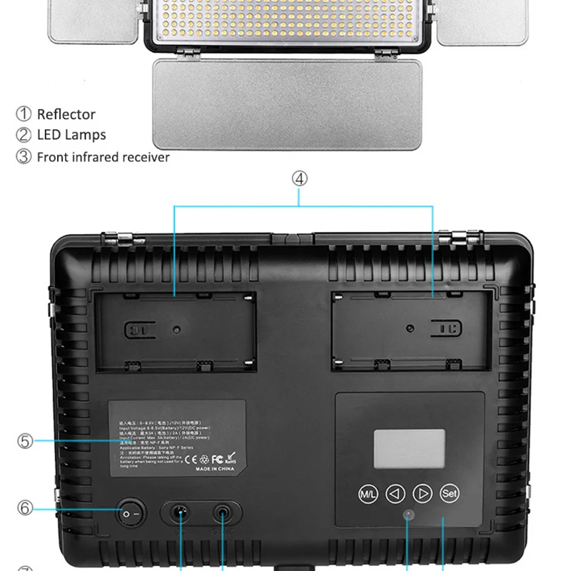 Capsaver TL-600S светодиодный видео светильник CRI90 3200 K-5500 K 600 светодиодный s студийный светильник, панельная лампа для фотосъемки, студийная фотография