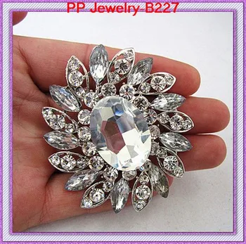 

Large Crystal Brooch For Wedding 12PCS/LOT Free Shipping!!