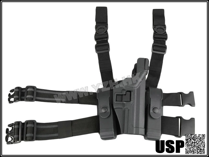 

Blackhawk Military Tactical LV3 SERPA LIGHT BEARING HOLSTER SET Compact RH Drop Leg USP holste