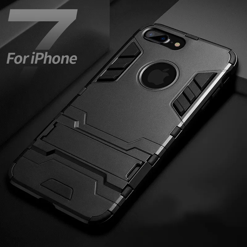 Armor case for iphone 5 5s SE 6 6s plus Cover Hard Soft PC + tpu holder full body Protective bags 7 |