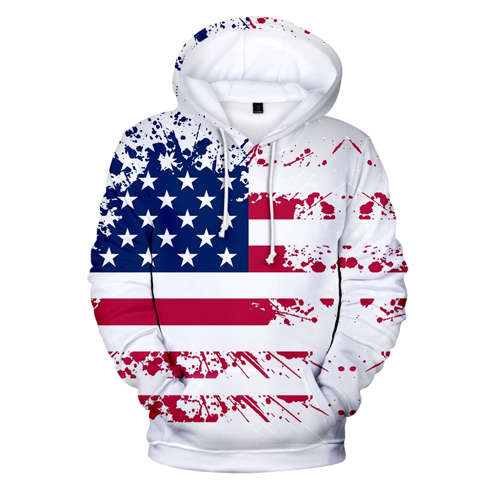 Aikooki, США, толстовки, Мужская толстовка, с капюшоном, с 4 июля, Соединенные Штаты Америки, День Независимости, худи, мужские s, национальный флаг, топы, пальто