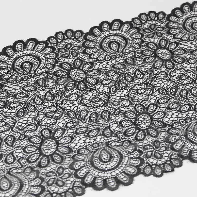 3 Meters 22cm White Elastic Lace Fabric French Hollow Underwear Stretch Laces Trim DIY Frenchs Hollows Underwears Ornament