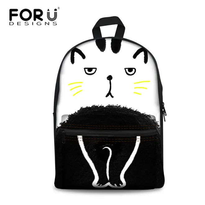 FORUDESIGNS/детские школьные сумки с милым 3D животным котом; школьный рюкзак для девочек; Детский рюкзак на плечо; школьная сумка для книг; Mochila Escolar - Цвет: CC2356J