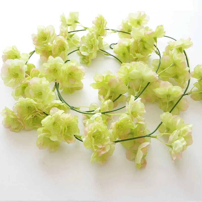 200 см искусственные цветки вишни цветок свадебное украшение DIY ротанговая гирлянда имитация цветы лоза вечерние венок для дома