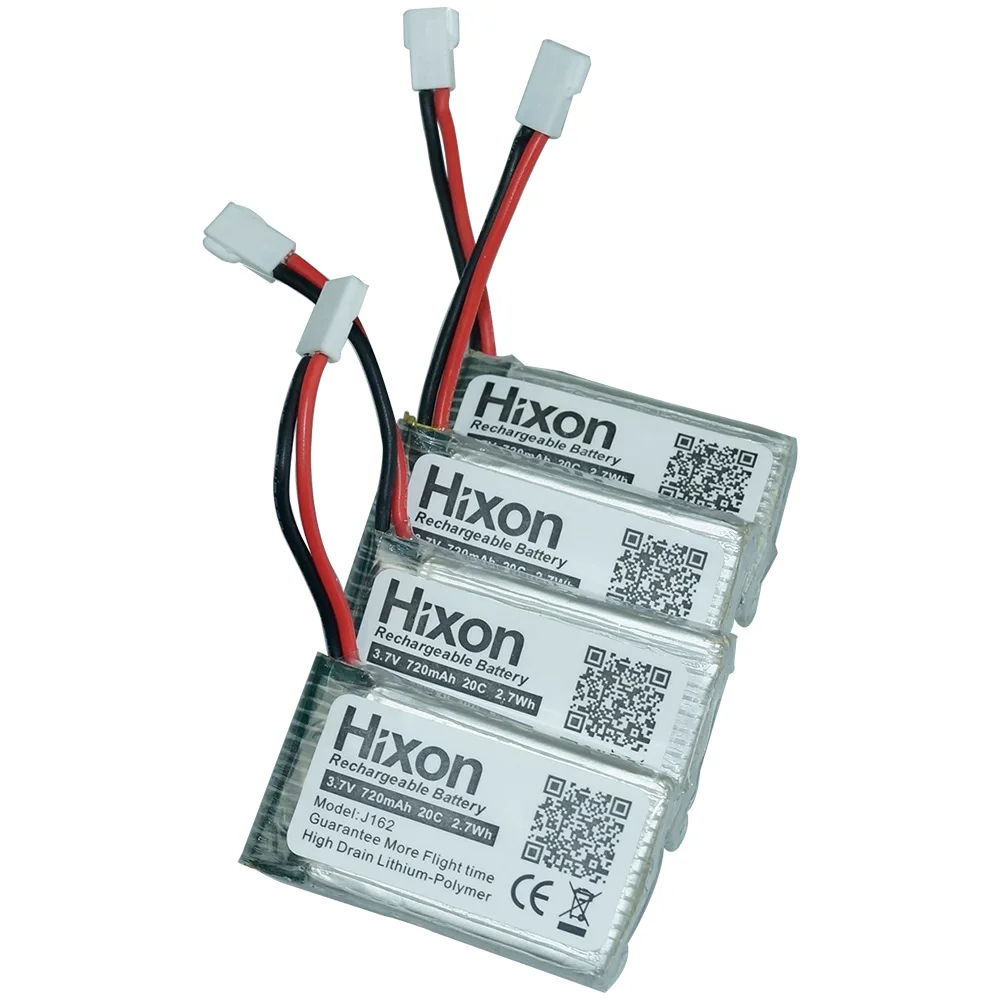 Аккумулятор Hixon для квадрокоптера UFO 4 шт. 20C 3 7 В 720 мАч Syma X5 X5A X5C|Перезаряжаемые