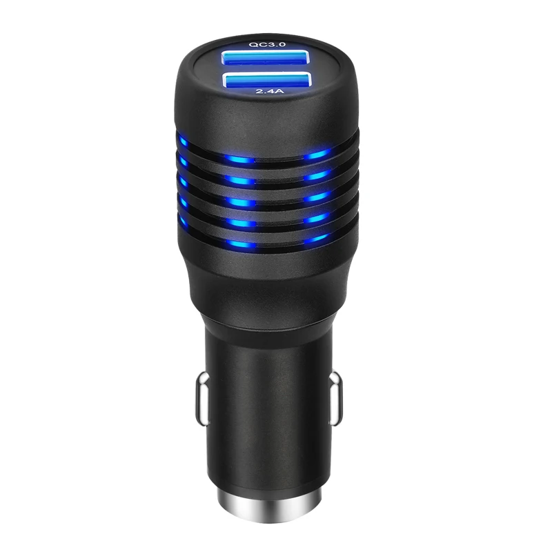Автомобильное зарядное устройство QC 3 0 сертифицированное с двумя USB портами 12 Вт 2