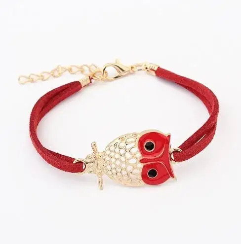 

5 Color Charm Bracelet Women Retro Animal Owl Bracelets Cheap Statement Jewelry Lady Best Friends Gift 1B076