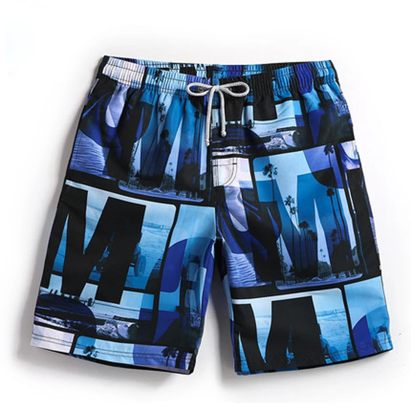 Brand board shorts men swimming trunks joggers running sweat swimsuit mens beach surfing boardshort sport Fitness plus bermudas