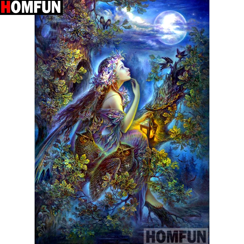

HOMFUN Full Square/Round Drill 5D DIY Diamond Painting "Cartoon fairy" Embroidery Cross Stitch 5D Home Decor A14265