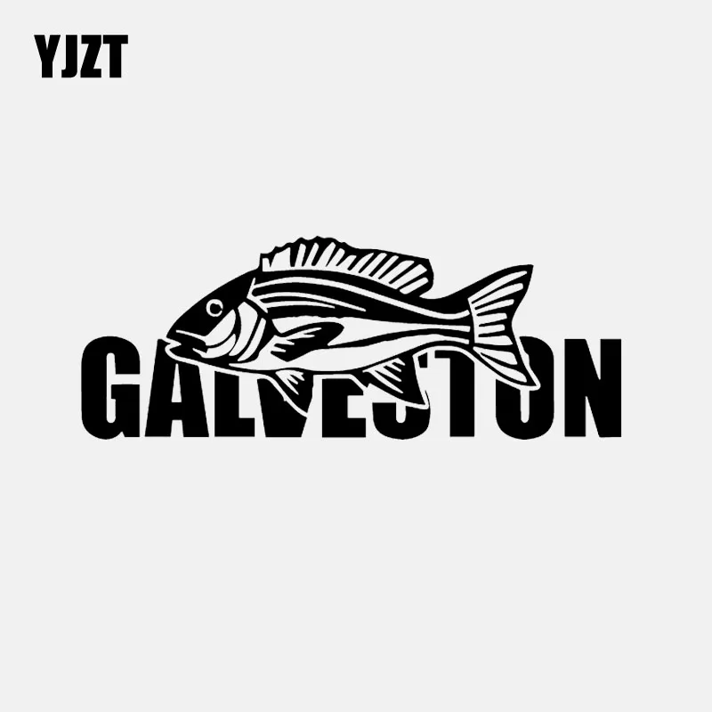 YJZT 16 5 см * 6 2 рыбы Galveston луциан Fissh Виниловая пленка для оклеивания автомобилей