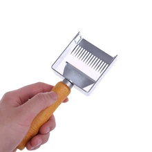 1 шт. из нержавеющей стали медовая Вилка Нож пасечный пчелы спицы для вязания Лопата «Два в одном» Мёд режущий нож для пчеловодства инструменты