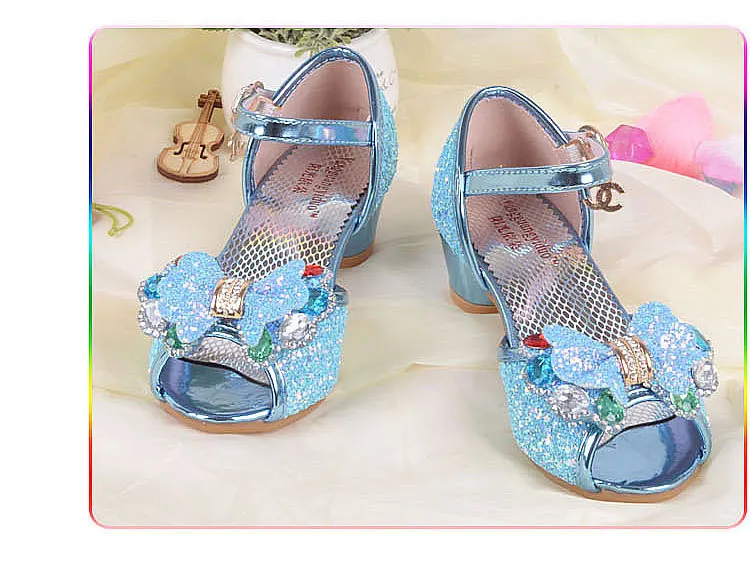19 Girls High Heels Spring And Summer New Sandals Fairy Tale Princess Shoes Student Children S Shoes Light Blue Powder Purple Girls High Heel Princess Shoeschildren Princess Sandals Aliexpress