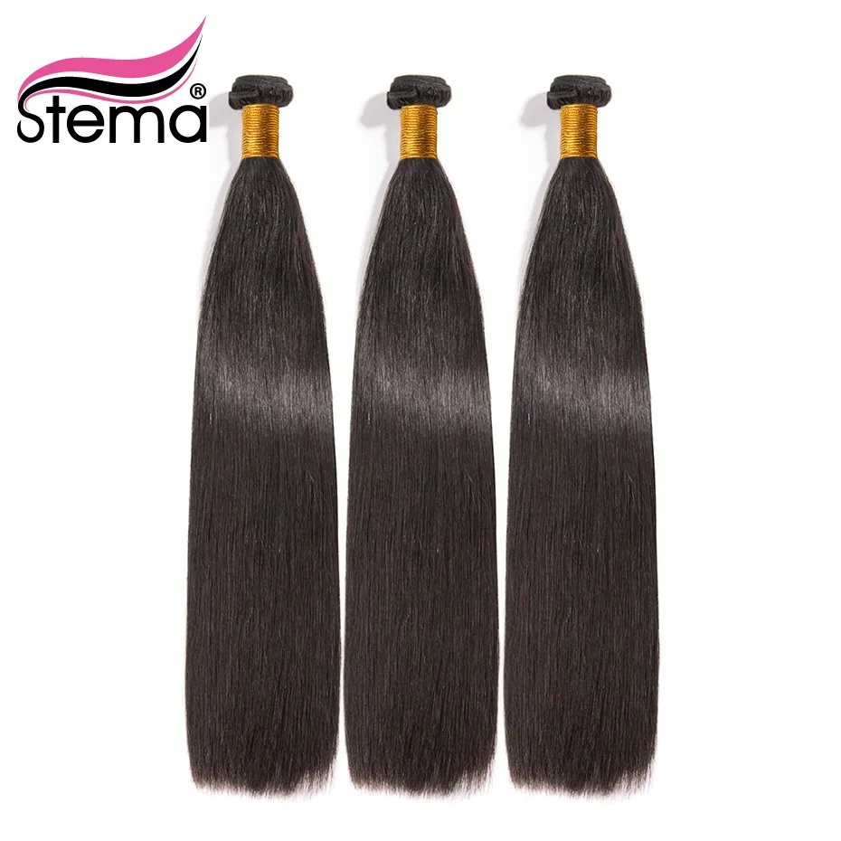 

Stema Brazilian Straight Hair Weft 1/3/4 Bundles 8-40 Inches 100% Human Hair Non Remy Hair Extension Free Shipping