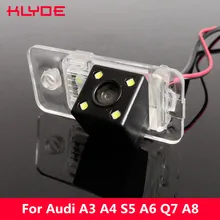 KLYDE Car Rear View Reverse Camera For Audi A3 S3 8P/A4 B5 8D S4 B6 B7 8E 8H/A6 C6 S6 RS6 4F/Q7 SQ7 4L/S5 A6L A8 Night Vision