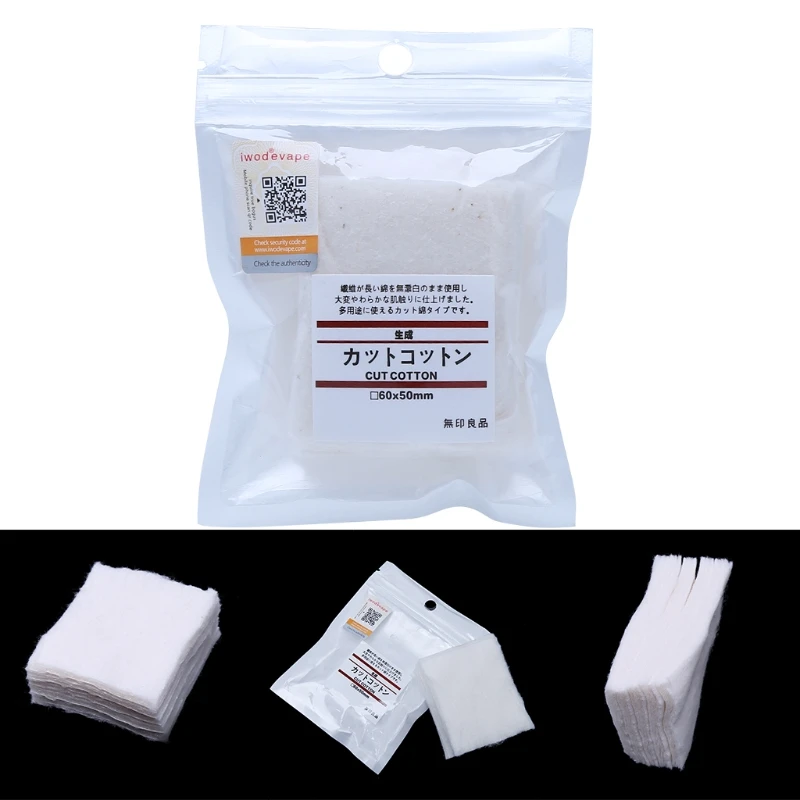 

Pure Organic Cotton Pad For Rebuildable Dripping Atomizer Tank RAD RBA RTA RDTA Drop Shipping Support