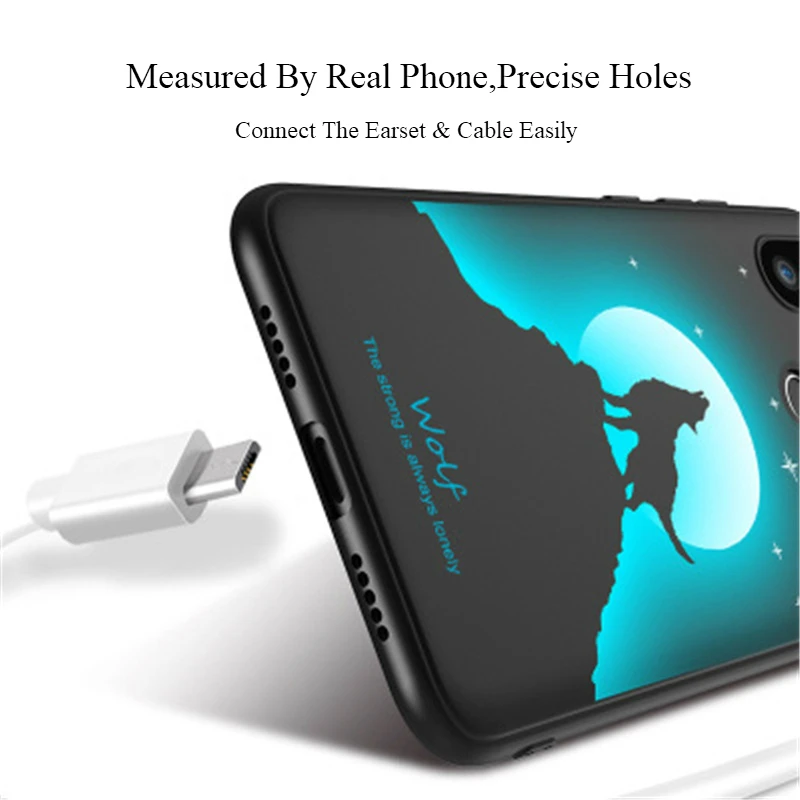 Luminous Soft Back Cover Case Silicon Cover for Xiaomi 6X Redmi S2 Mi 8 Mi 8SE (15)