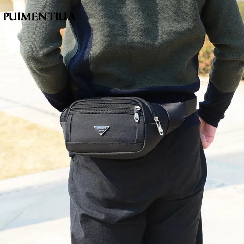 

2019 Men's Waist bag Fashion Simple Single Shoulder Waterproof Multi-functional shoulder bag