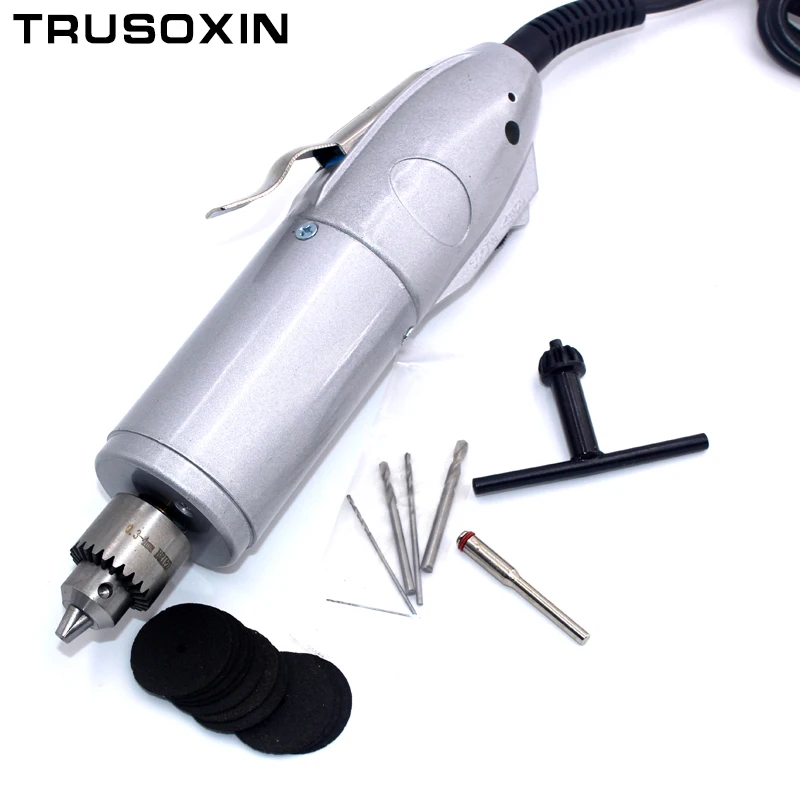 Online 220 V 110 V Mini ajustable tarjeta de circuito de velocidad variable joyería madera metal blando cobre y aluminio hierro taladro eléctrico de mano