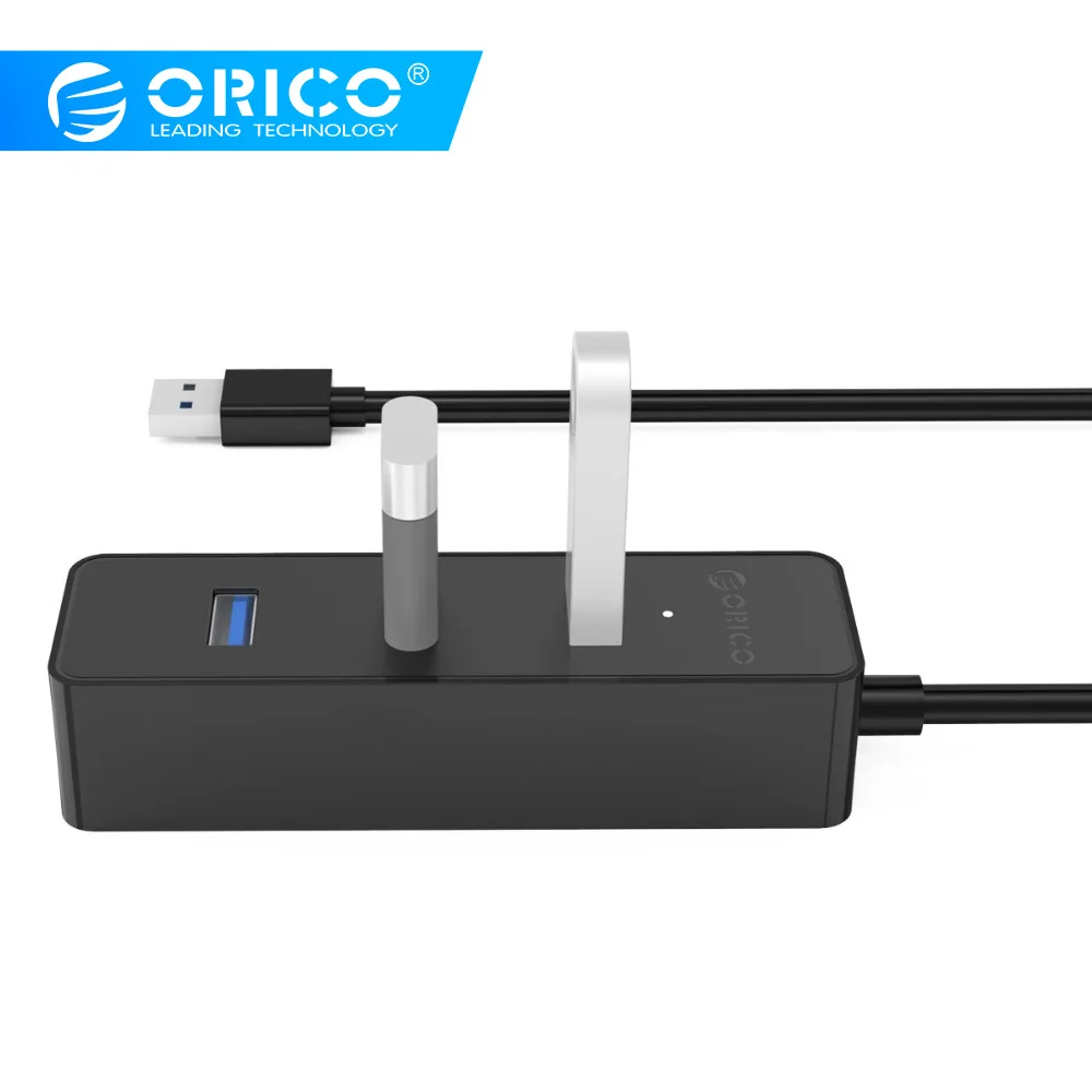 ORICO W5PH4 Новый Обновление Белый Портативный 4 Порты и разъёмы USB 3,0/USB 2,0 хаб для ноутбука/Ultrabook с VL812 Чипсет-белый - изображение