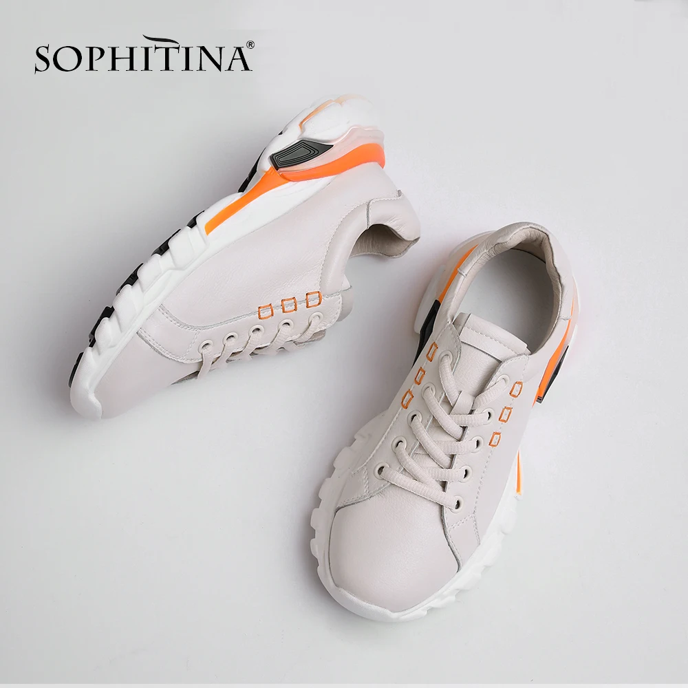 

SOPHITINA Fashion Casual Ladies Sneakers Spring Autumn Round Toe Movement Shoes Basic Narrow Band Outside Women's Sneakers MO214