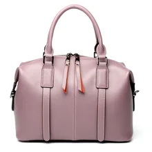 Women's New Leather Pillow Multi-Colored Tote Bag Fashion European and American Leather High-Volume Boston Bag