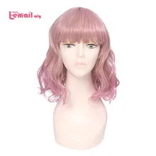 L-email парик абсолютно новые женские парики 4 цвета 40 см/15,74 дюйма короткие волнистые термостойкие синтетические волосы Perucas Косплей парик