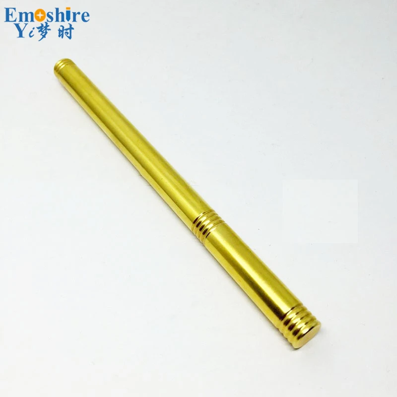 Emoshire The latest bright brass pen High quality pure copper pen Handmade metal Gel pen Brass gold hoop bar pen (13)