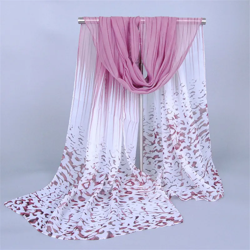 Лидер продаж года прекрасный полосы Leopard шарф-хомут для элегантных женщин шарфы шали женский оголовье