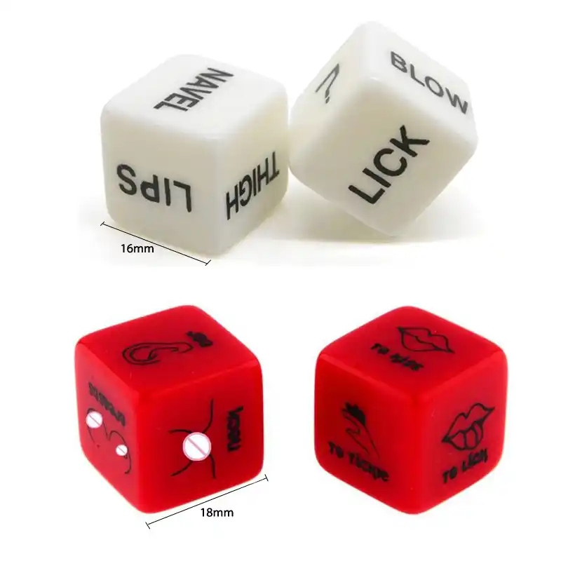 2 X Sex Dice Pair Couples Bedroom Game Adult Present Bachelor Party Lover Novelty Gifts 18mm Red Dice