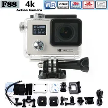 2017 Wi-Fi Камера Спорта F88 Действий Камеры Двойной Экран 2160 P HD 12MP Дополнительные Спорт Камара Идти 30 м Pro Водонепроницаемая Камера Hero