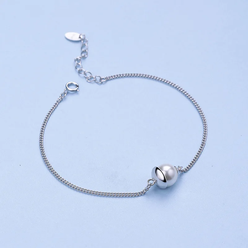 

L&P 925 sterling silver bracelet for women with AAA freshwater pearls best for lover christmas birthday party gift 2017 Hot