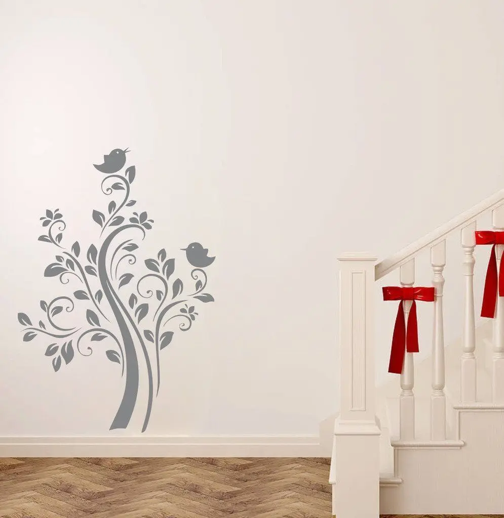 

YOYOYU 40 colors Art Vinyl wall sticker Birds Big Tree Removeable Wall decal Bedroom Saloon wall Decor for kids Art Poster ZX105
