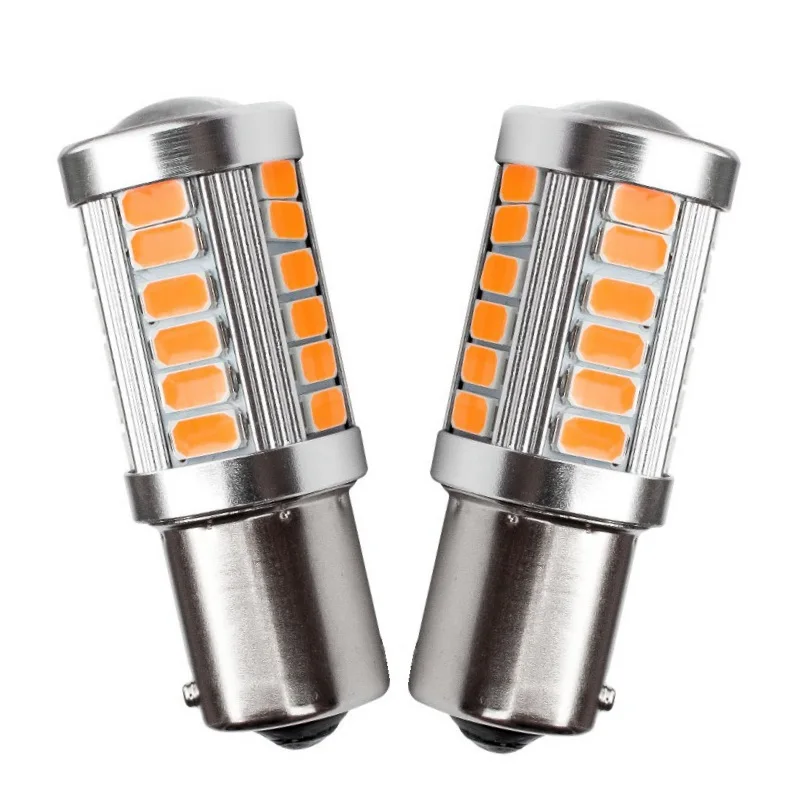 2 шт. 1156PY 7507 PY21W BAU15S 33 SMD 5630 5730 светодиодный автомобиль задний фонарь указателя