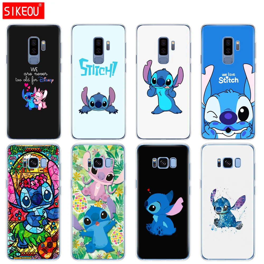 Силиконовый чехол для Samsung Galaxy S9 S8 S7 S6 edge S5 S4 S3 PLUS телефона с милым рисунком Лило
