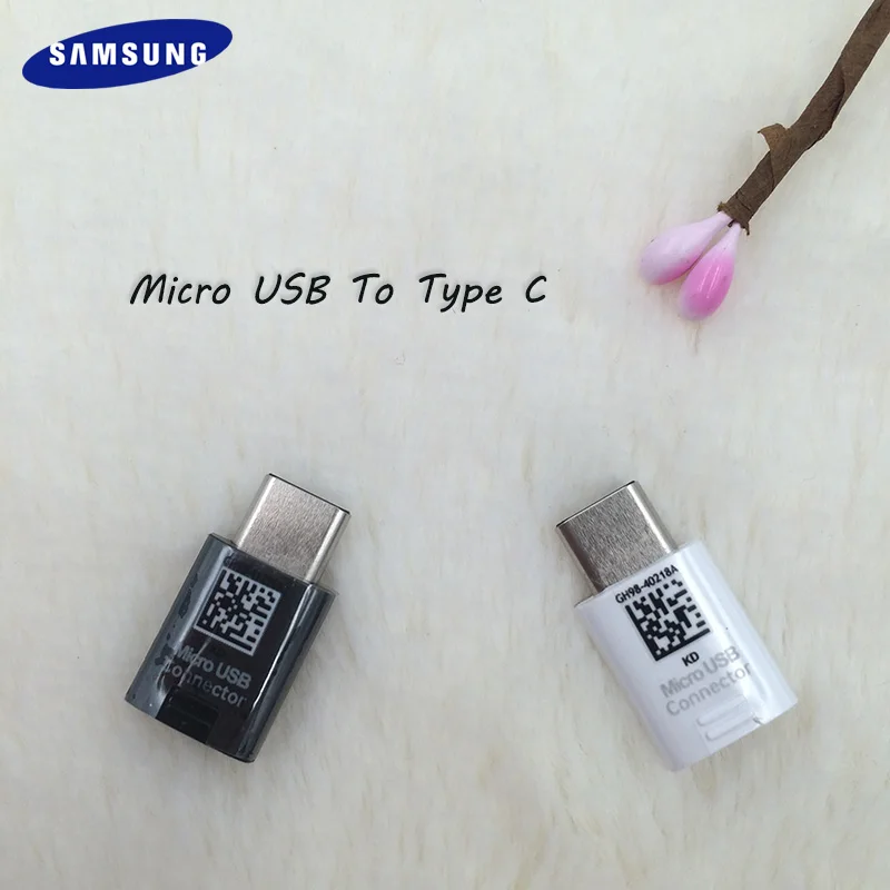 

Original Samsung Micro Usb To Type C Data Charging Adapter for Samsung Galaxy S8 S9 S10 Plus Note 8 9 10 A8 2018 A9 star A7 2017