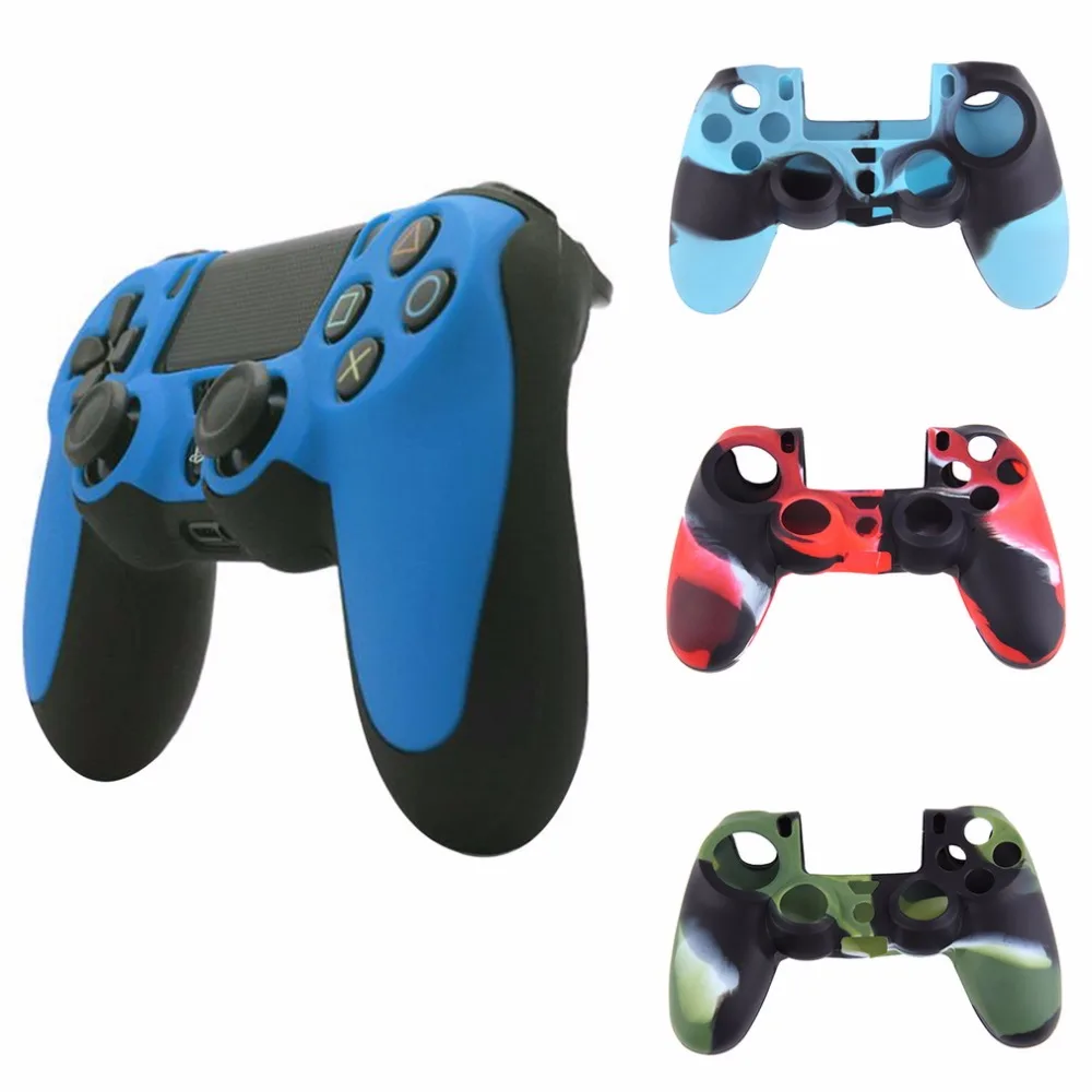 

Camouflage Soft Silicone Cover Case Protection Skin for SONY playstation 4 PS4 Dualshock 4 Controller Hot New Arrival