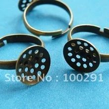 100 шт./лот античная латунь бронза металлическое кольцо база пустой с 12 мм площадку ювелирных изделий Интимные аксессуары Компоненты