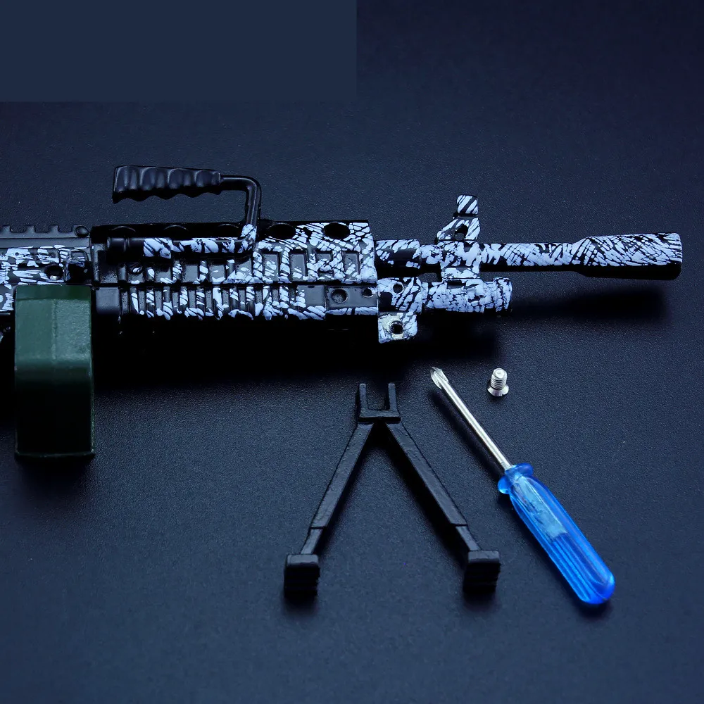 Игры PUBG Playerunknown's боя M762 UMP9 в форме снежного барса, R1895 M249 Косплэй реквизит пистолет брелок игрушка 6 шт./компл