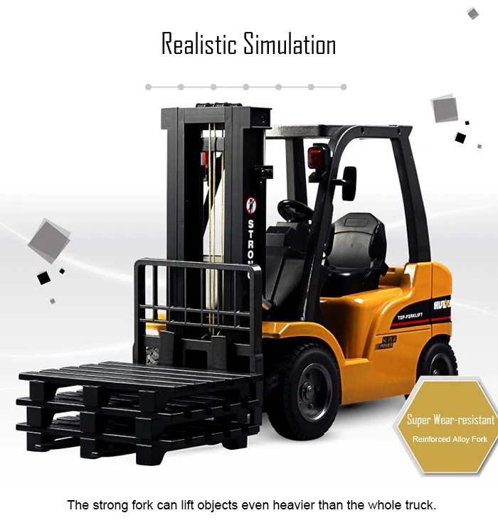 HuiNa Toys RC Car Forklift Truck 8 Channel 2.4G 110 RC Excavator C (1 (11)